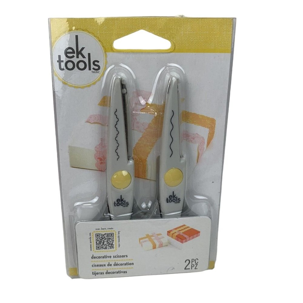 EK Tools Decorative Craft Scissors Set - Yellow Accent